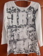 Bluzka bawełniana tunika dziewczęca GIRL nadruk napisy 134-140