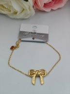 Blueberry złota damska bransoletka z kokardką stal 316L KLASA i STYL