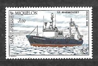 ST. PIERRE & MIQUELON - statek rybacki "Le Marquset" 1988 ** Mi 565 (1731)
