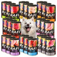 ZESTAW RAFI karma MOKRA dla psów dorosłych MIX SMAKÓW puszka 24x 400g