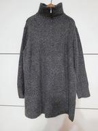 Sweter damski rozmiar 5XL niebiesko-beżowy