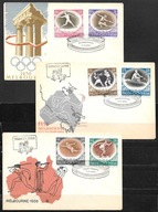 *FDC ROCZNIK 1956 Fi 843-48 kas. 3 szt. OLIMPIADA / komplet - grafiki