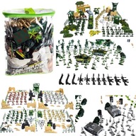 ZESTAW ŻOŁNIERZYKI ARMIA BROŃ CZOŁGI SAMOLOTY BAZA WOJSKOWA FIGURKI 300SZT