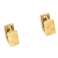 87077 Kolczyki stal chirurgiczna 316L pozłacane 18k mat połysk