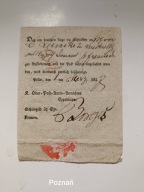 0500Kwit pocztowy. Posen, Poznań. 1837. 5006