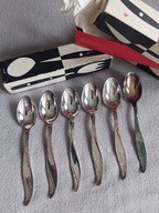 HEFRA ŁYŻECZKI DO HERBATY ŁYŻKI SREBRZONE WZÓR AMERYKAŃSKI NOWE PUDEŁKO