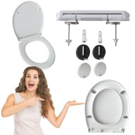 DESKA SEDESOWA WOLNOOPADAJĄCA WC POLIPROPYLENOWA ANTYBAKTERYJNA UNIWERSALNA