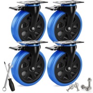 4X KÓŁKA TRANSPORTOWE KOŁA JEZDNE SKRĘTNE OBROTOWE 125MM 720KG Z HAMULCEM