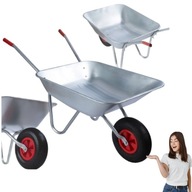 Taczka Ogrodowa Budowlana Ocynkowana Mocna 120l Lekka Taczki Wózek Ogrodowy