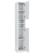 NOWOCZESNA SZAFKA ŁAZIENKOWA SŁUPEK 30CM REGAŁ DWUDRZWIOWA BIAŁA
