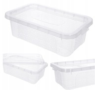 PLASTIKOWY POJEMNIK Z POKRYWĄ PRZEZROCZYSTY PUDEŁKO NA RZECZY 4,5L