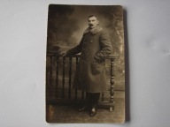 Przasnysz foto .Głogowski -przedwojenne zdjęcie / mężczyzna, płaszcz, wąsy.