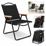 Krzesło Ogrodowe Składane Mocne Taras Ogród Balkon Fotel Rozkładany