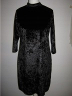 JOY welurowa sukienka czarna półgolf 10