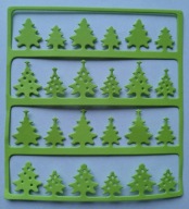 WYKROJNIK RAMKA Z CHOINKAMI BOŻE NARODZENIE