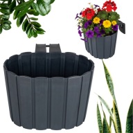 DONICZKA DONICA BALKONOWA WISZĄCA SKRZYNKA NA BALUSTRADĘ ANTRACYT DŁ. 20cm