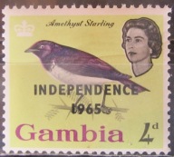 Gambia kolonia brytyjska stary znaczek z nadrukiem (2/20