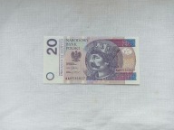 Banknot 20 zł, seria AA, 2012 r, stan bankowy