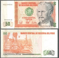 Peru - P-131 - 50 intis - 1987 - seria A....M