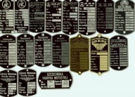 Tabliczka znamionowa WSK SHL WFM Junak Sokół Osa