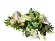 Stroik Cmentarz Anioł W Piwoniach Kaliach Na Drewnie Zieleń