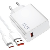 ZASILACZ USB ADAPTER ŁADOWARKA 67 W Z KABLEM SZYBKA ŁADOWARKA DO TELEFONÓW