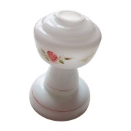 Podstawa lampki nocnej, szkło warstwowe ręcznie malowane, ok. połowy XX w.