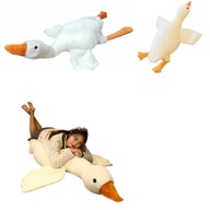 MASKOTKA GĘŚ GOTEL TKANINOWA BIAŁA 130 CM DUZY PLUSZAK MIŚ , PRZYTULANKA