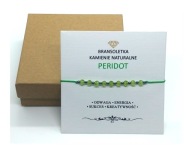 Bransoletka Kamień PERIDOT Odwaga Energia + Gratis