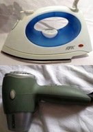 UŻYWANE ŻELAZKO PAROWE Z NAWILŻACZEM AFK DB-1600.3 PLUS SUSZARKA DO WŁOSÓW