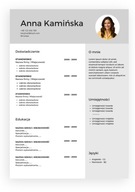 CV Resume Szablon Wzór (1 strona) - MS WORD (docx)
