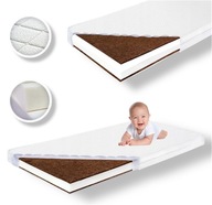Średnio - twardy MATERAC DO ŁÓŻECZKA Dla Dzieci 120x60 Kokos Pianka Kokos