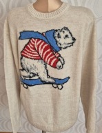 MUDO FTS64 SWETER MĘSKI SWIATECZNY KOLOROWY 78% AKRYL NOWY ROZ. 42 XL