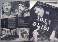 105% ALIBI -film prod.czechosłowackiej -program kinowy -lata 50-te