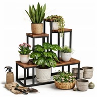 KWIETNIK STOJĄCY PODŁOGOWY METAL STOJAK NA KWIATY DO DOMU OGRODU NA TARAS