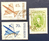 Argentyna 1971 Mi: 1101,1138,1144