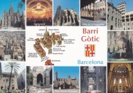 HISZPANIA - BARCELONA - BARRI GOTIC - MAPKA - HERB - UNESCO - KATALONIA