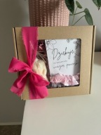 Zestaw BOX- podziękowania dla gości wieczór panieński świeca scrunchy gumka