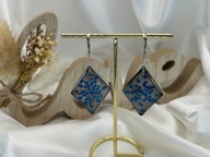 Kolczyki z żywicy UV biżuteria z kwiatami