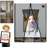 MOSKITIERA MAGNETYCZNA NA DRZWI BALKONOWE 120x220 CZARNA OWADY