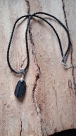 Wisiorek zawieszka czarny turmalin krystaliczny plaster wyjątkowy