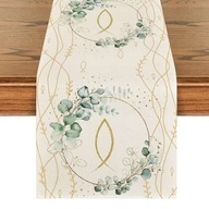 WIOSENNY BIEŻNIK KOMUNIJNY NA STÓŁ DEKORACJA W LIŚCIE 40X140 CM