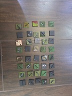 Podstawki kwadratowe 25x25 mm z miejscem na magnes - 40 sztuk