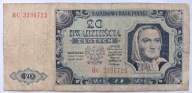 Banknot PRL 20 zł 1948 rok SERIA: HC