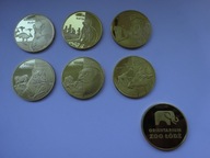 Złota Polska_Zoo Orientarium ŁÓDŹ_medale monety seria V _x6 komplet_ _NOWE