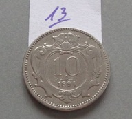 10 HELLER z 1894 roku , Austro-Węgry , GALICJA , ŁADNE