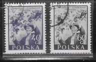 Znaczki Pocztowe Polski 730-31...1954 r Kasowane