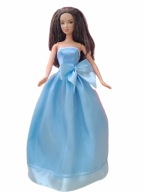 ~ BŁĘKITNA SUKNIA BALOWA DLA BARBIE - Ubranka dla Barbie! Sukienka na bal