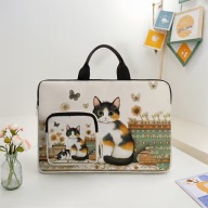 TORBA MATERIAŁOWA NA laptopa kot kat anime kreskówka modna komputer MOTYL