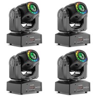 ZESTAW 4X Ruchoma głowa LED Spot mini 60W + RING